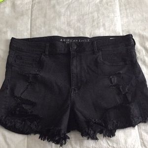American eagle black shorts